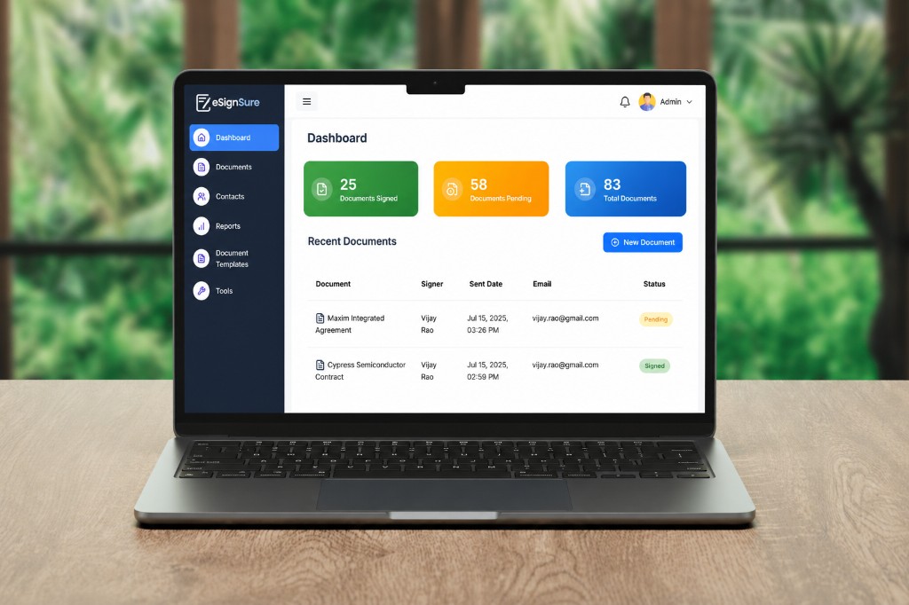 Online signature software